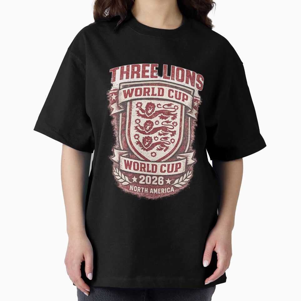 Three Lions World Cup 2026 Retro England Tee by ArthUpscale