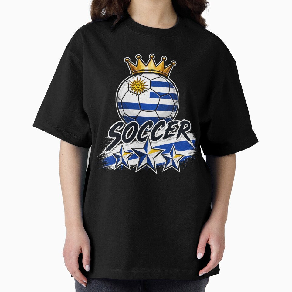 Vintage Uruguay flag Crowned Soccer Ball by QuiteOrbit