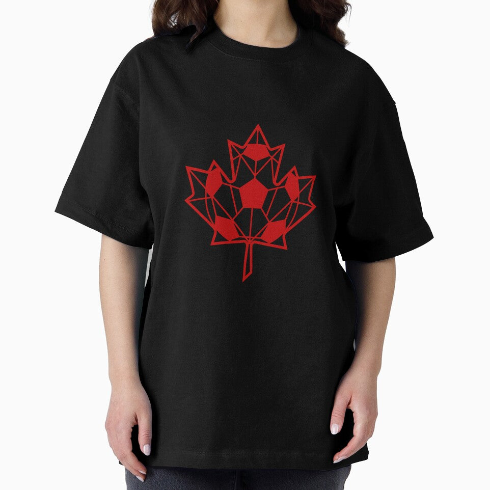 Canada Soccer Maple Leaf Geometric Football Fan Gift by PictoVibe