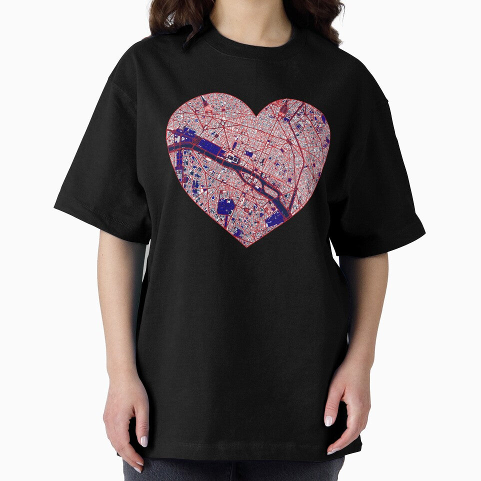 Paris Heart Map – French Football Inspired City Art by BottleGnome