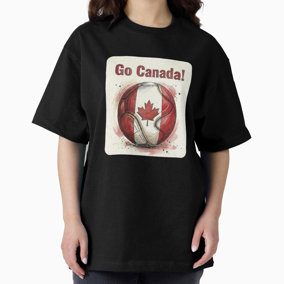 Go Canada Soccer Ball Flag | Canadian Football Fan Graphic Tee by PryntedLabs