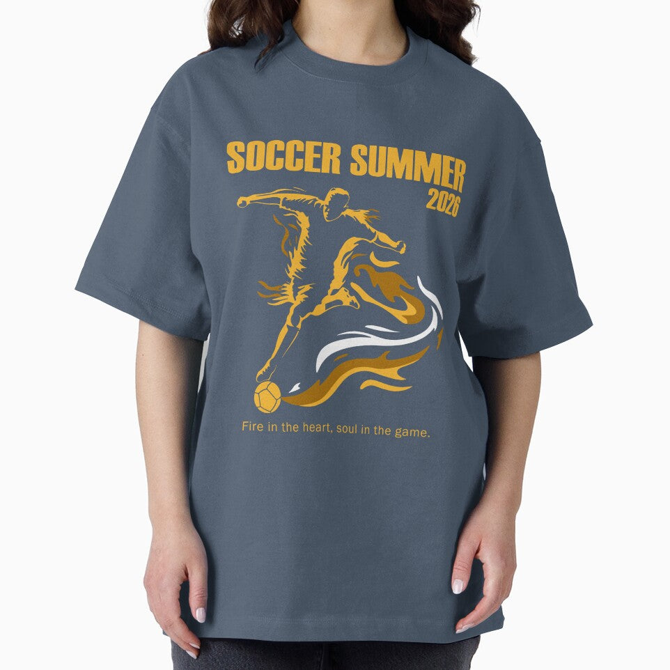 Soccer Summer 2026: Fire in the Heart Football Player Art by MalisoStickers