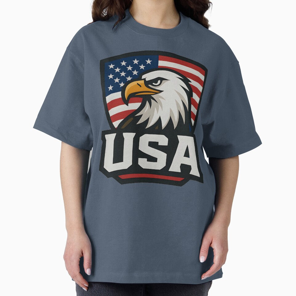 USA Bald Eagle Sports Logo T-Shirt – American Flag Emblem | 2026 World Cup Fan by legendaryskins