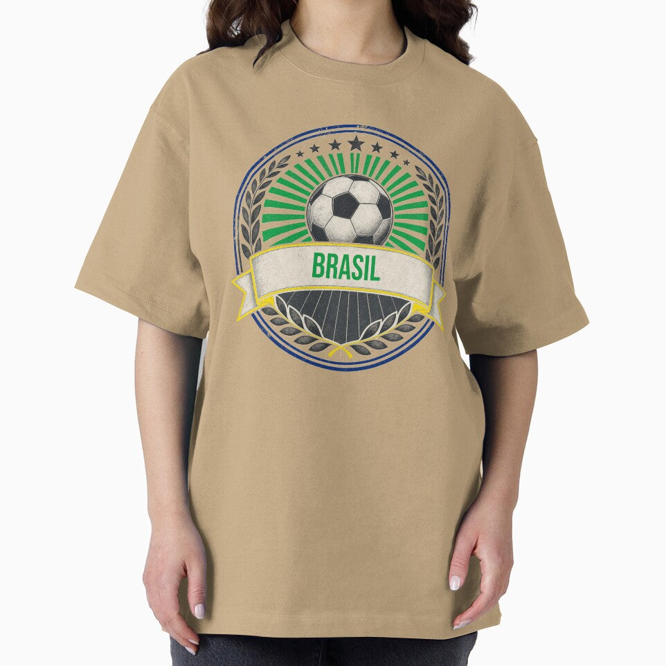 Brasil Vintage Soccer Crest — Retro Brazil Football Badge Fan Emblem by icemanphotos