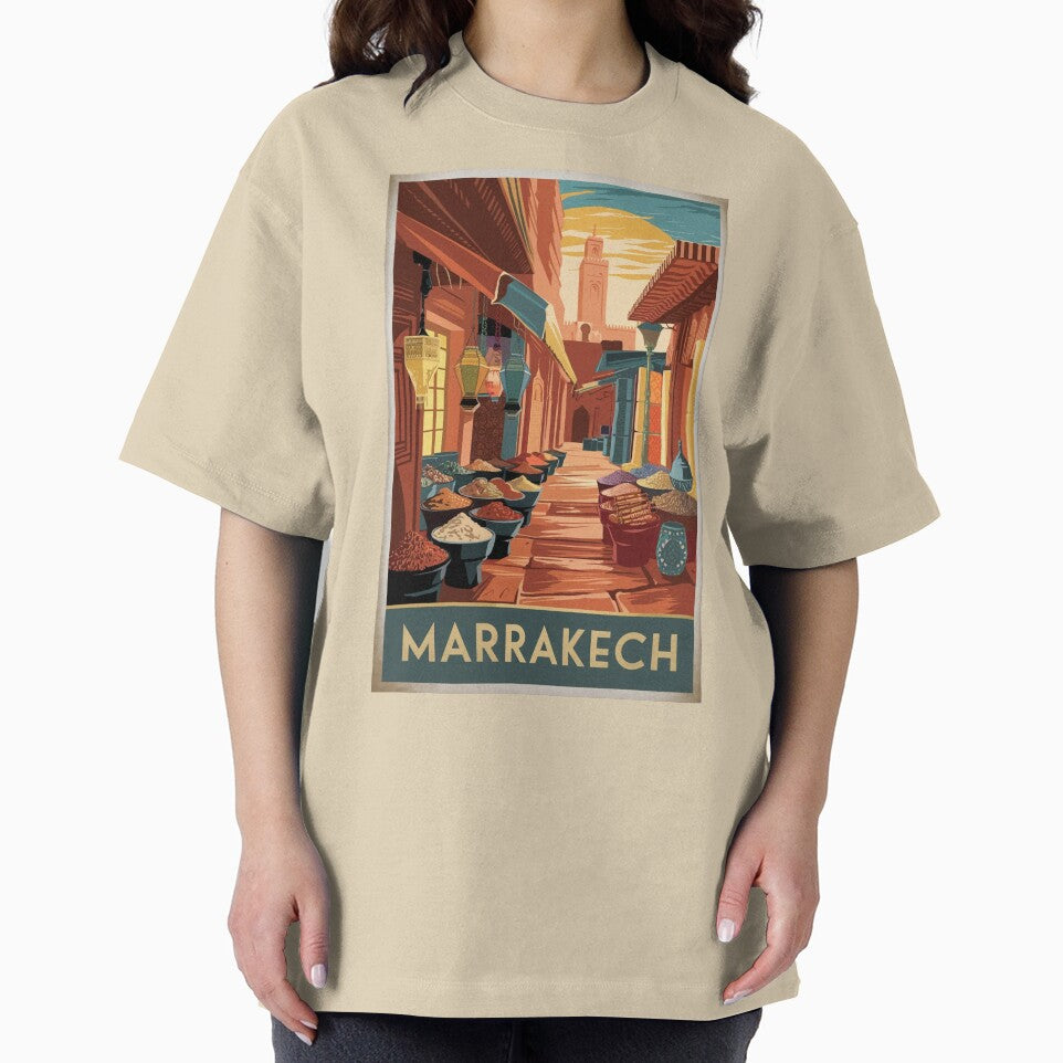 Marrakech Vintage Travel Poster by TravelerRat