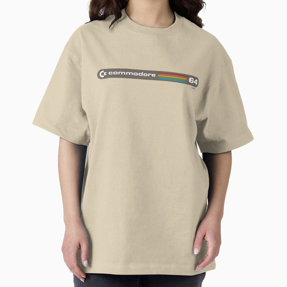 Commodore 64 rainbow logo C64 Sticker TShirt 01 by OuterShellUK