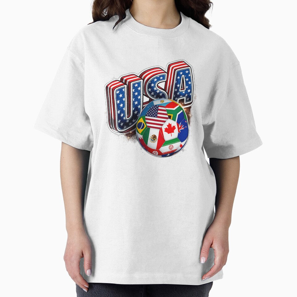 2026 World Cup Soccer USA Canada Mexico Football Trophy Fan Shirt by Hamid-Artworks