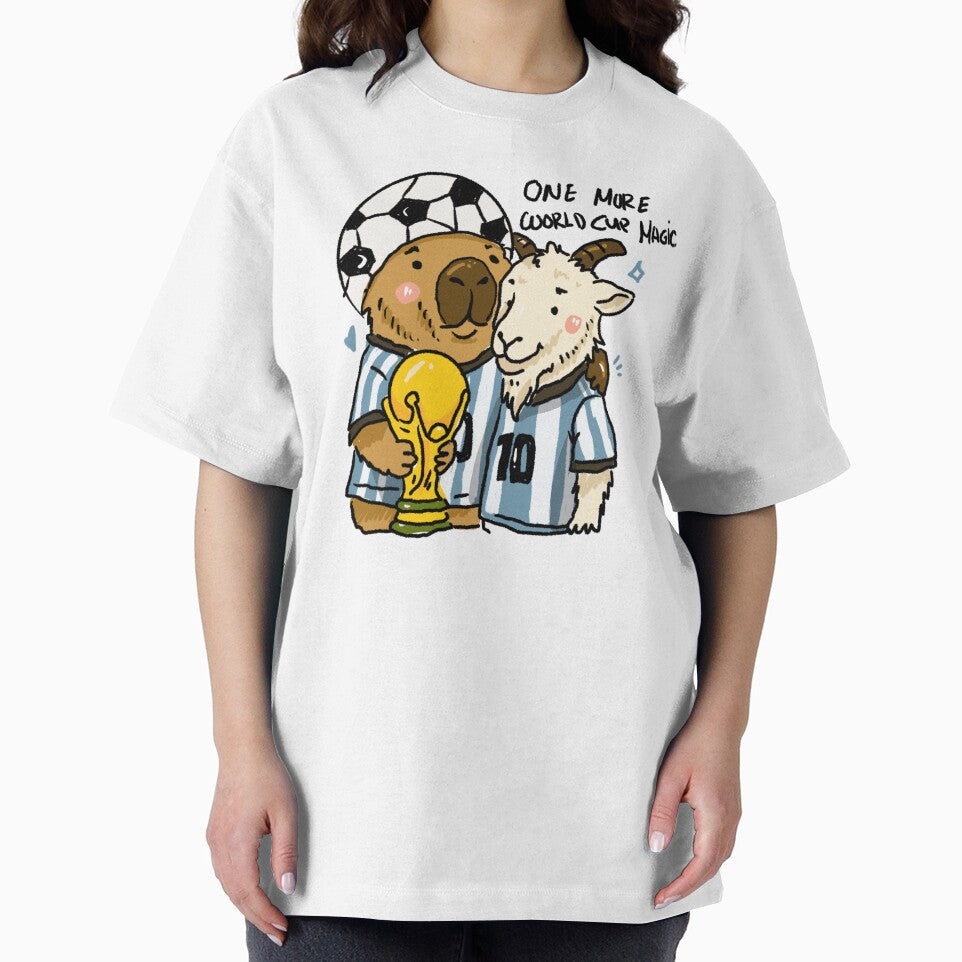 Awkward Animal Hat Club – One More World Cup Magic | Capybara & GOAT Argentina Football 2026 by chupichapa