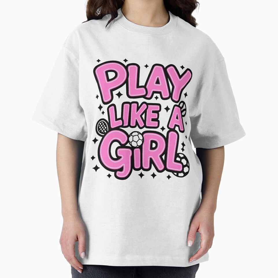 Play Like a Girl! Pink Female Athlete by PMCreative