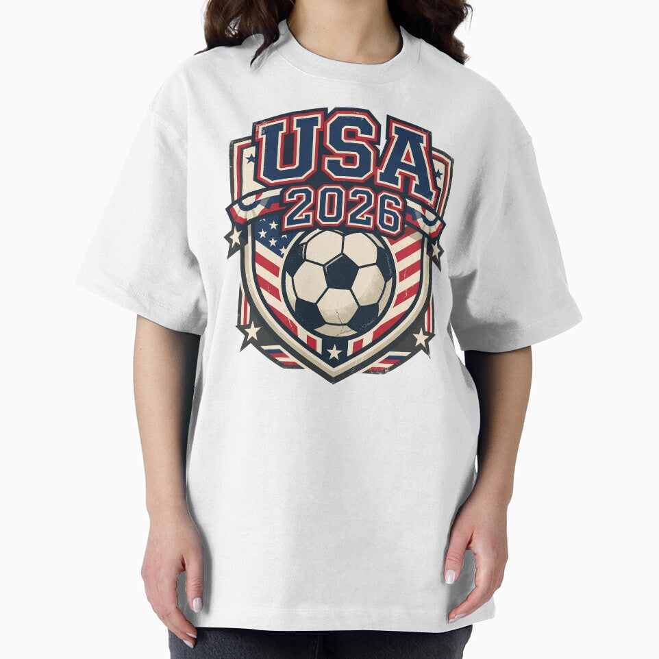 USA 2026 Retro Football Fan Crest by Saq2000