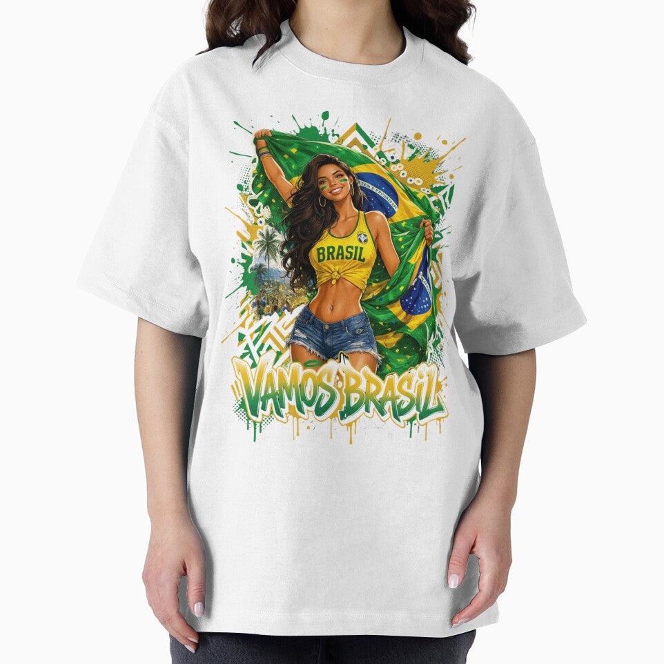 Brazilian Football Fan Girl Design by Retro Arabica