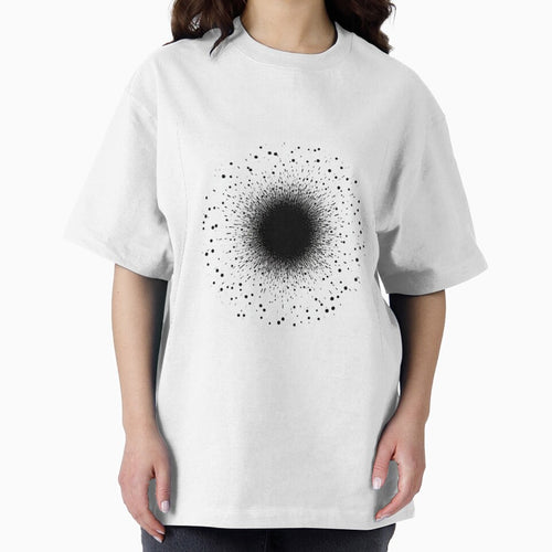 A black dot on white background art by lineblock