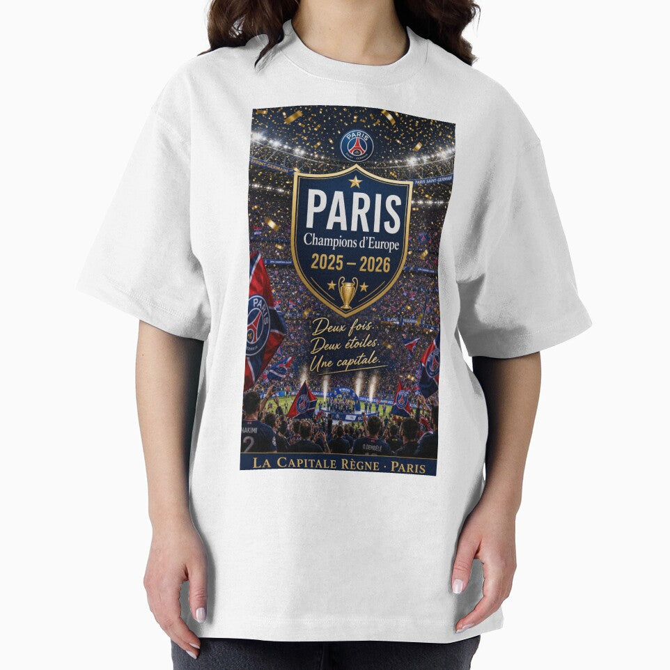 Paris Skyline Champions of Europe 2025 2026 Seine River Championship Crest by BrickByDream