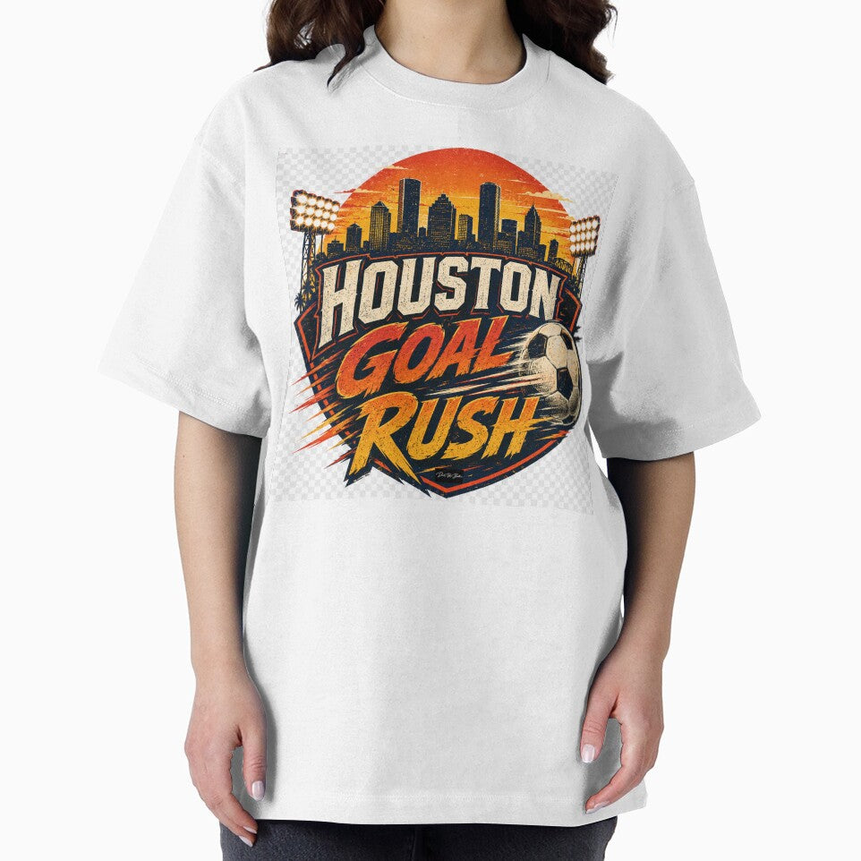 Houston Goal Rush – Retro Soccer Fan Design by MySheetMusicArt