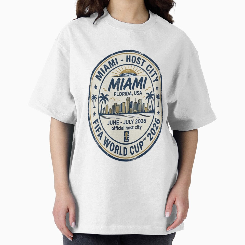 Miami 2026 Host Vintage Stamp Soccer Tee Collection by CVelli382