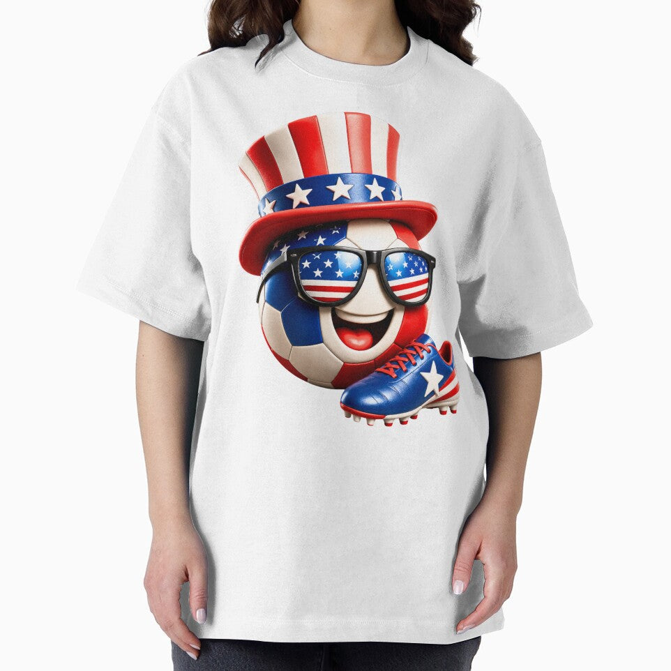 Patriotic Soccer Ball Cartoon USA Sports Graphic by ArtSpark Studio