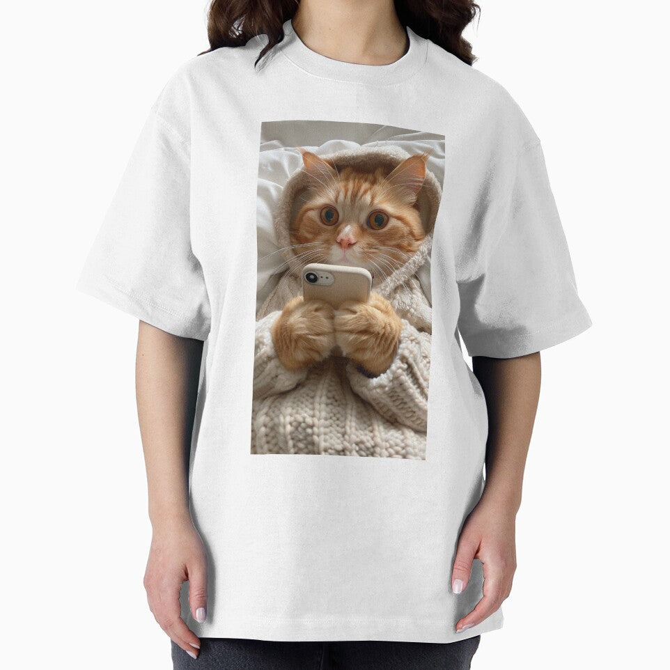 A cute orange cat is wearing cotton pajamas by GIULIO OLDRATI