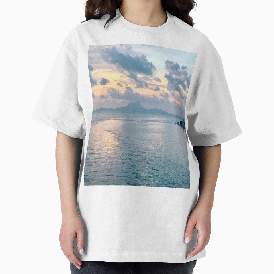 Tropical Bora Bora Ocean Sunset by newburyboutique