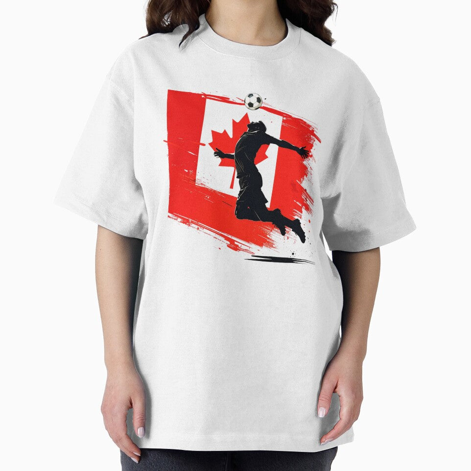 Canada Soccer Player Art — Canadian Football Flag Action Fan Print by icemanphotos