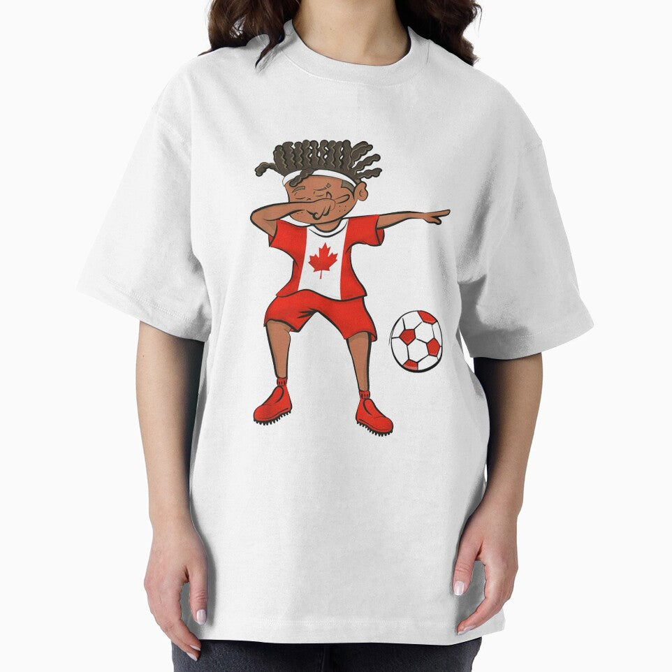 Canada Soccer Kid Dab Pose – Cute Football Celebration Art by Oniyasha