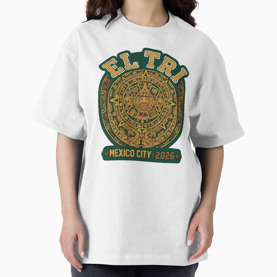 El Tri Mexico City 2026 Aztec Calendar Soccer Badge by Lulustarfox