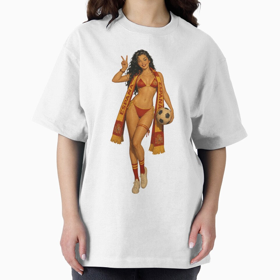 Vintage Football Fan Pinup – Retro Soccer Celebration Girl by Cosplayvintage