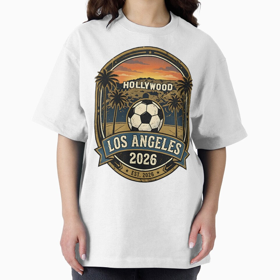 Los Angeles 2026 World Cup Host City Vintage Football Badge — Hollywood Soccer Crest by BrickByDream