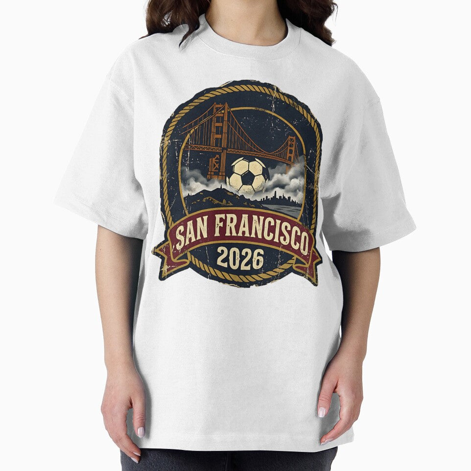 San Francisco 2026 World Cup Host City Vintage Football Badge — Golden Gate Soccer Crest by BrickByDream
