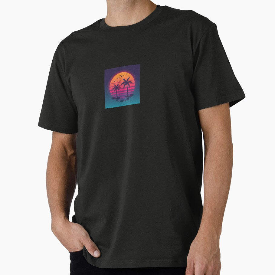 Retro Sunset Palm Trees – 80s Vaporwave Vintage Aesthetic Design by animesheditzone