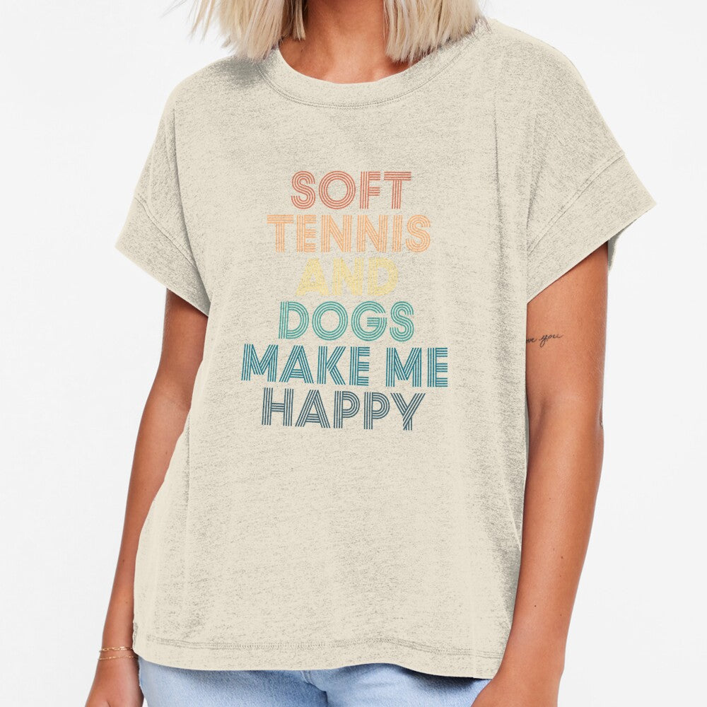 Soft tennis And Dogs Make Me Happy- Gift for Soft tennis & Dogs Fans by kindxinn