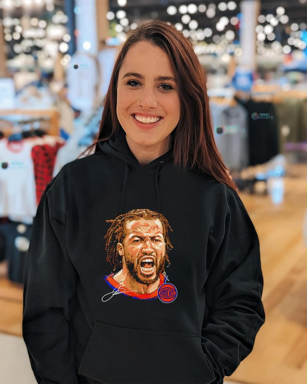 Jalen Brunson New York Knicks portrait signature shirt