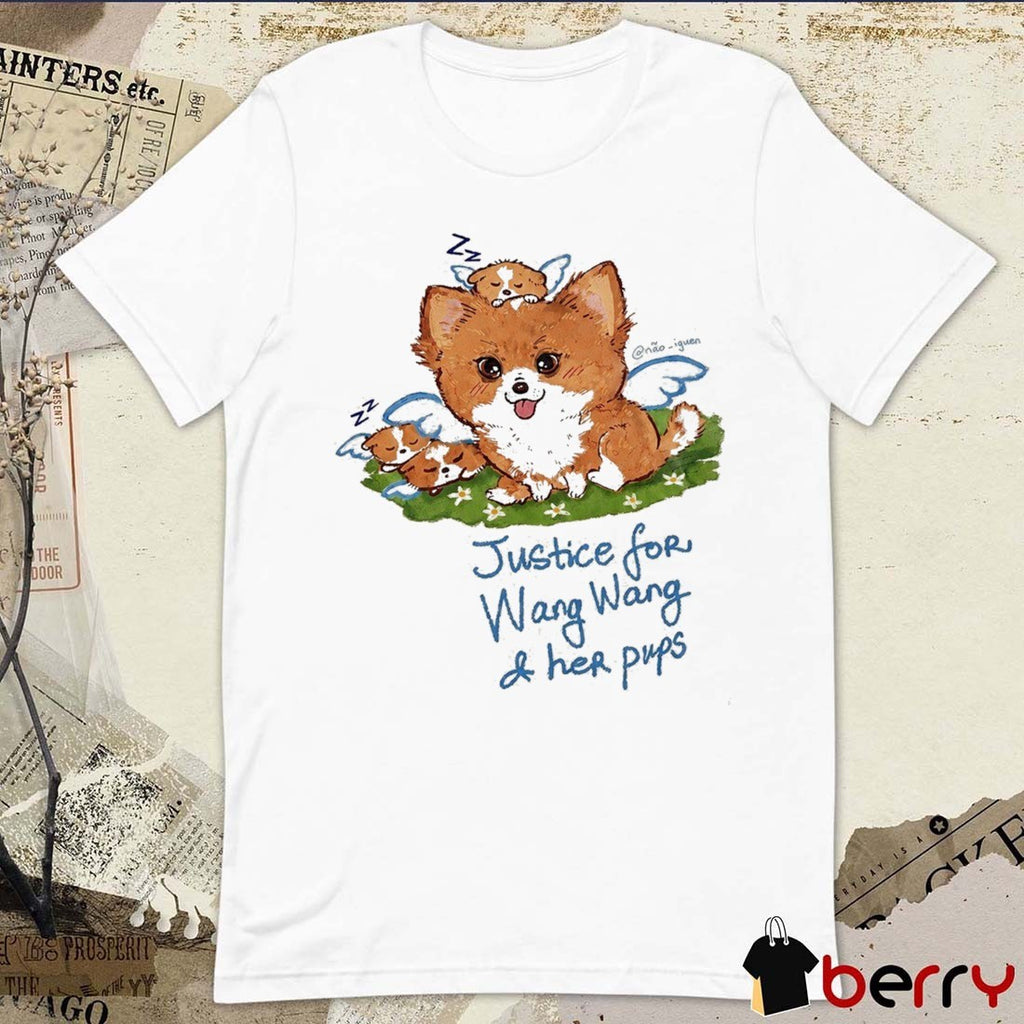 Justice For Wang Wang And Her Pups Memorial Painting 2026 t-shirt
