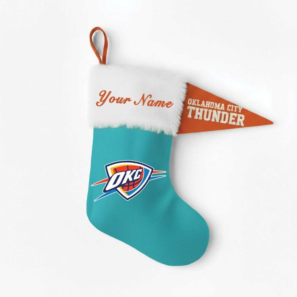OKC Thunder Christmas Stocking 2025 – Custom NBA Holiday Gift for Fans