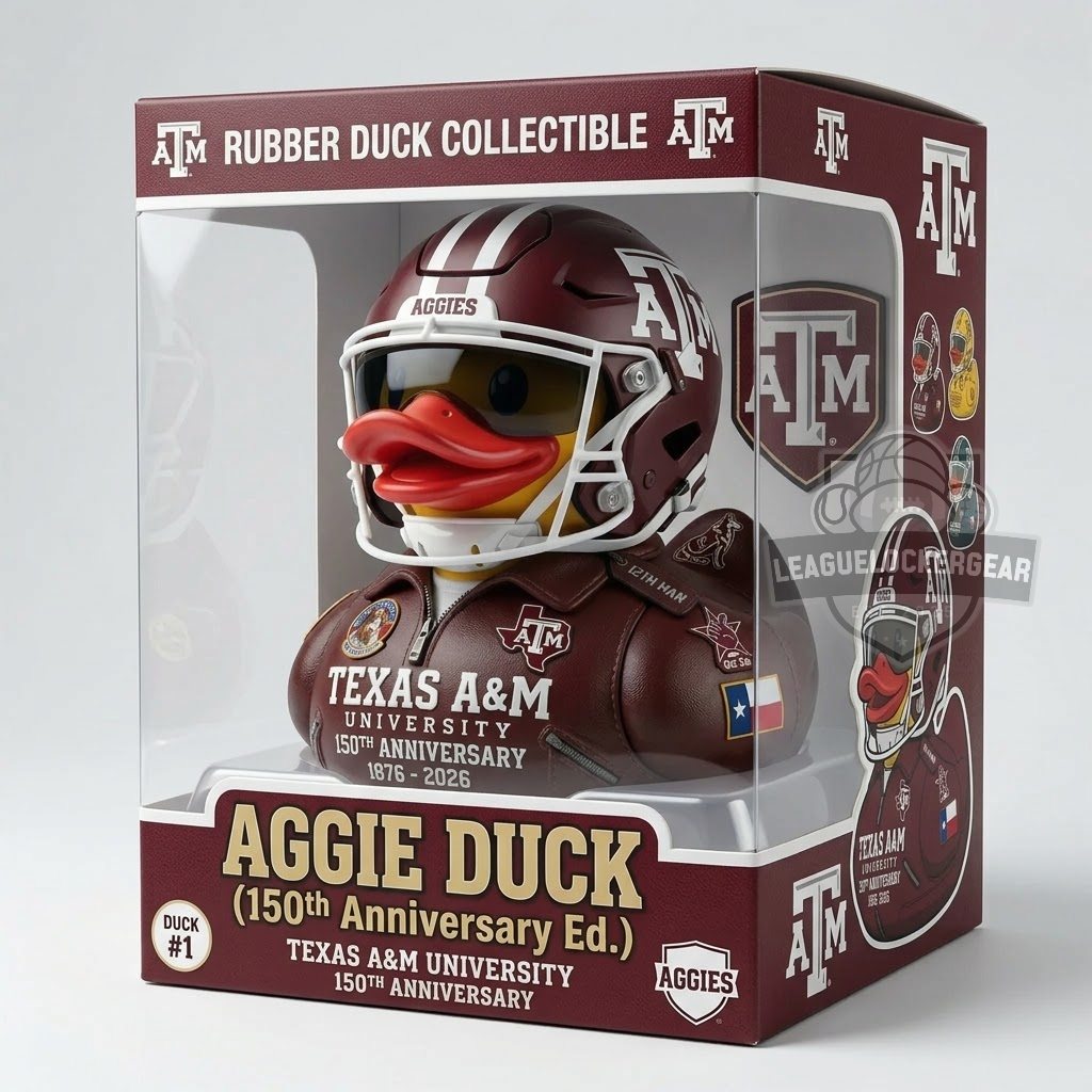 Texas A&M 150th Anniversary 1876-2026 Rubber Duck