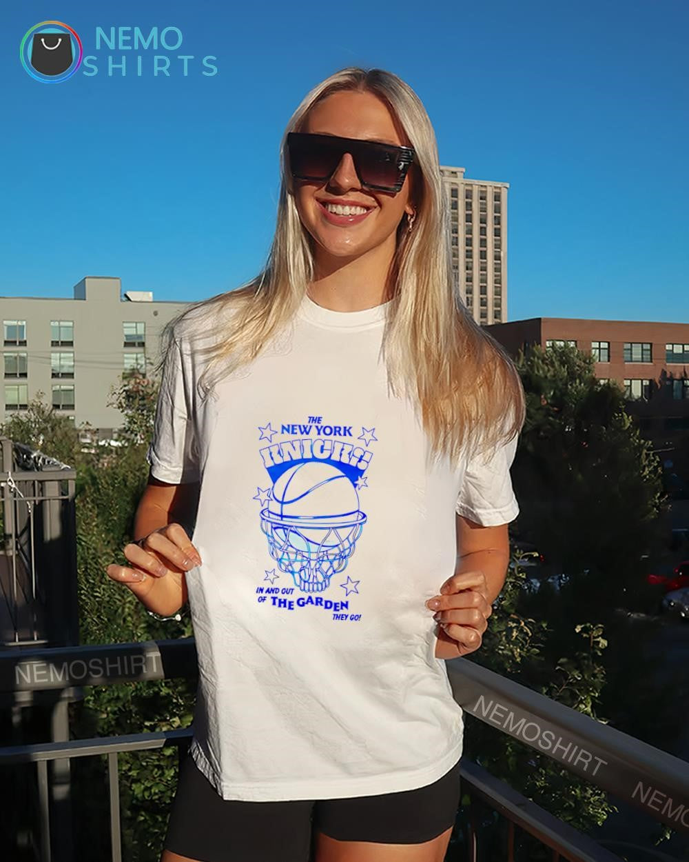 the New York Knicks in and out of the garden they go shirt