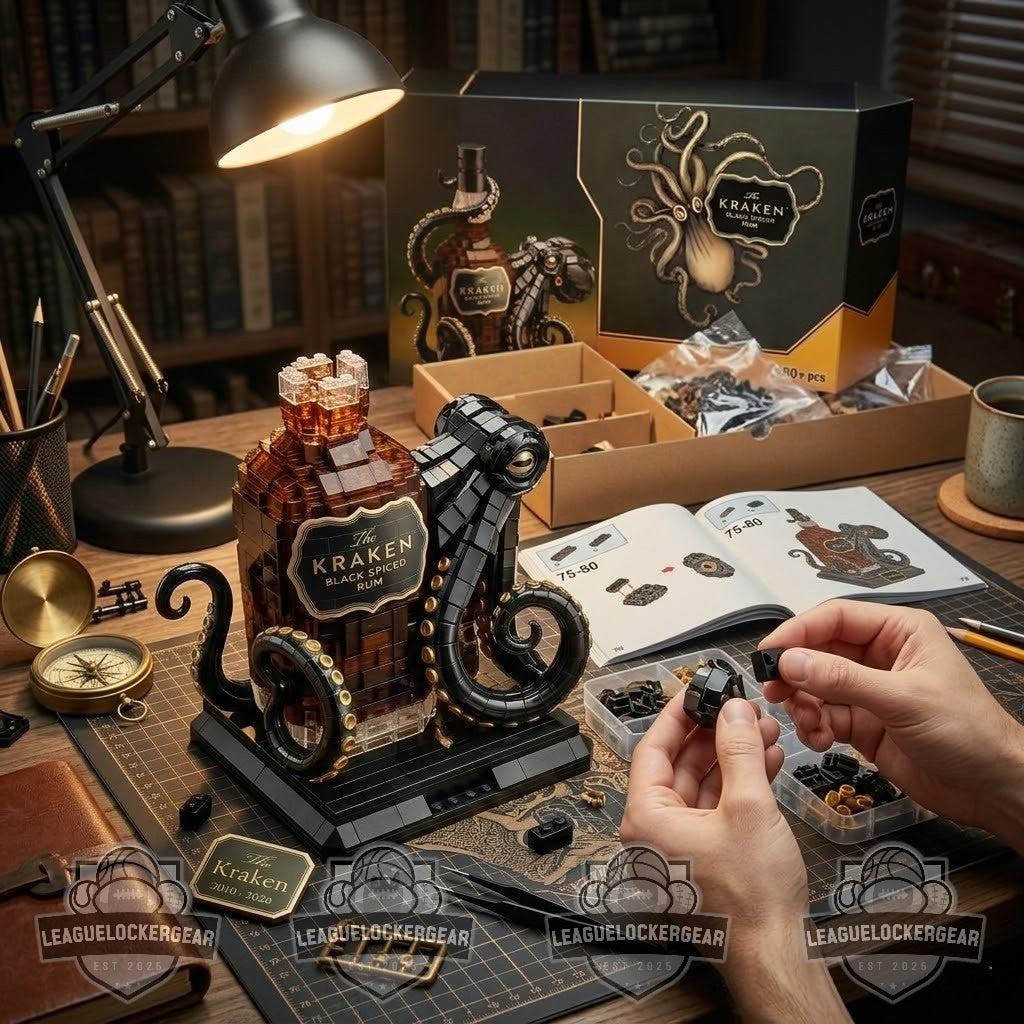 The Kraken Black Spiced Rum Bottle Octopus Building Block Set