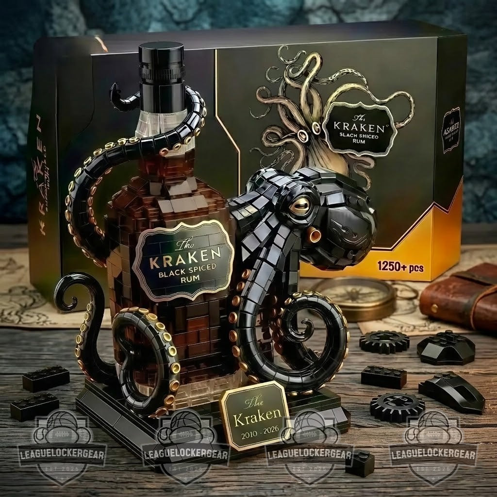 The Kraken Black Spiced Rum Bottle Octopus Building Block Set