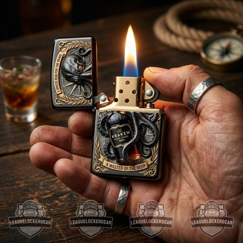 The Kraken Black Spiced Rum Octopus Zippo Lighter