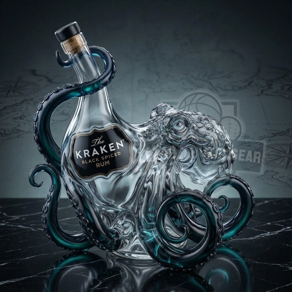 The Kraken Black Spiced Rum Octopus Shaped Bottle