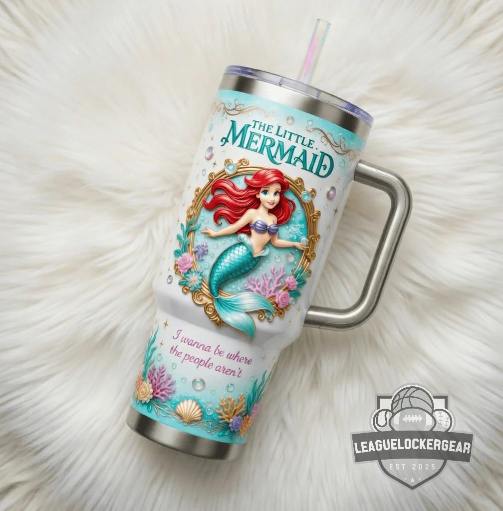 The Little Mermaid 3D Tumbler with Handle