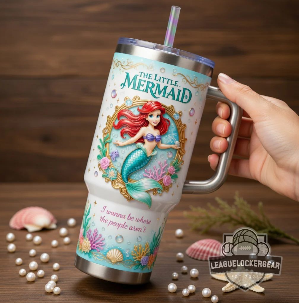 The Little Mermaid 3D Tumbler with Handle