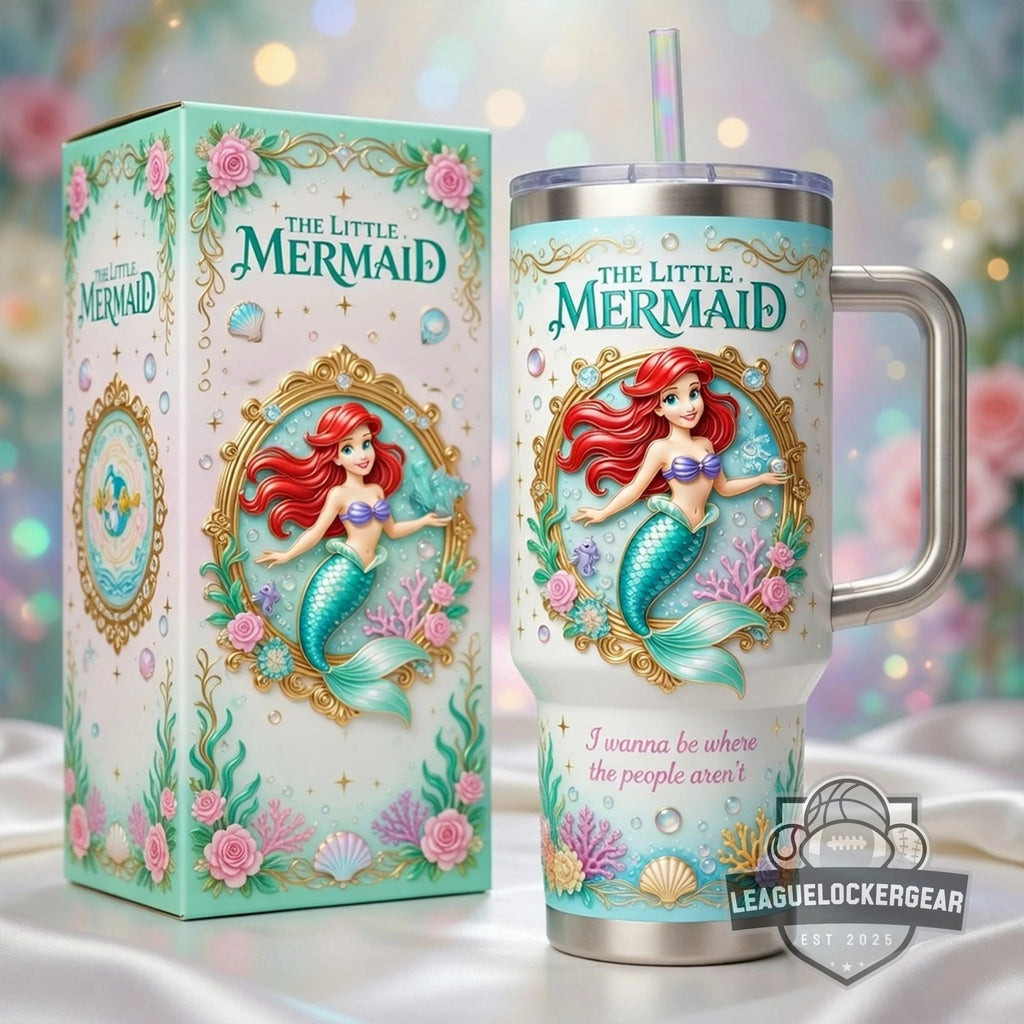 The Little Mermaid 3D Tumbler with Handle