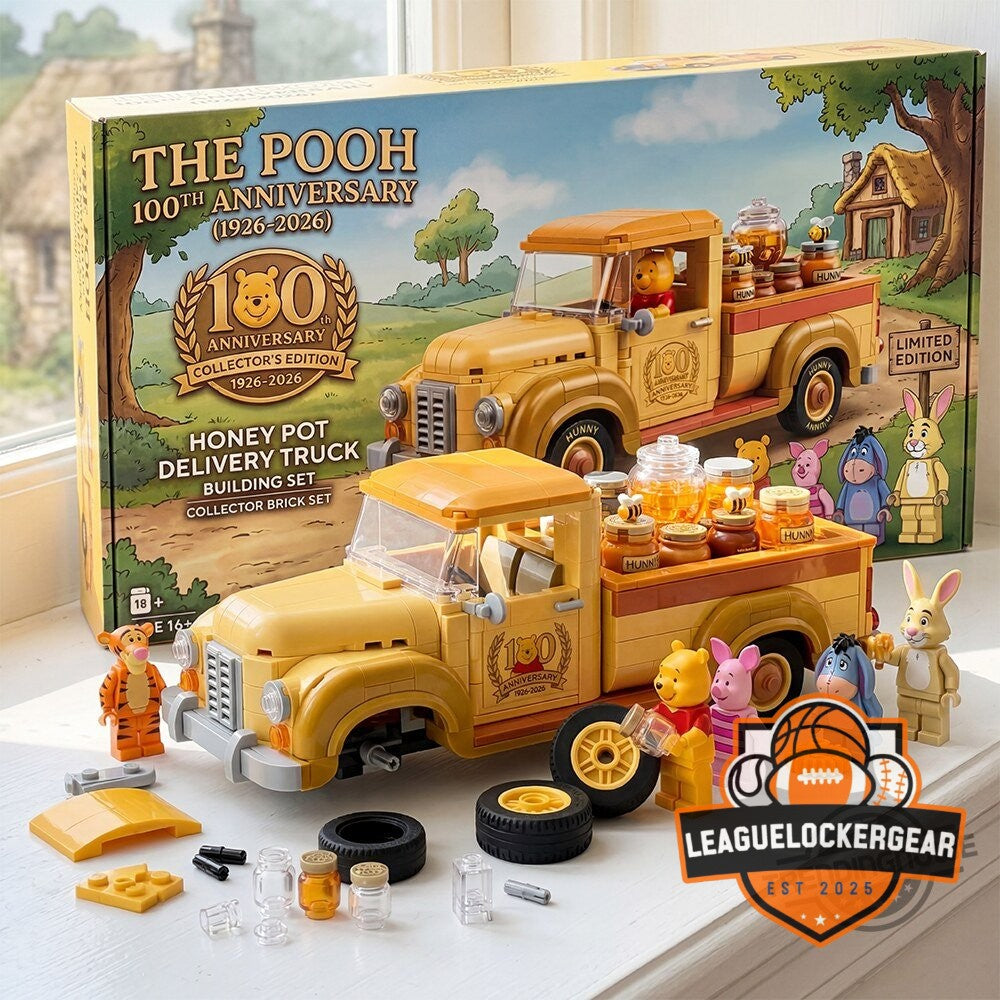 The Pooh 100th Anniversary Honey Pot Delivery Truck Building Brick Set