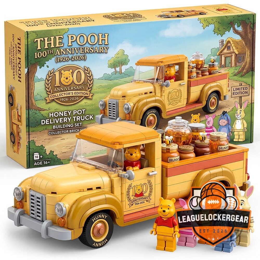 The Pooh 100th Anniversary Honey Pot Delivery Truck Building Brick Set