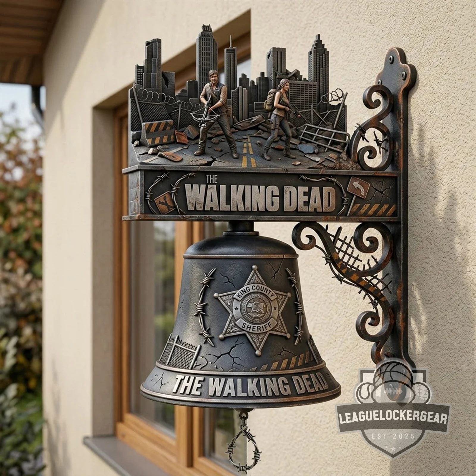 The Walking Dead King County Sheriff Badge Wall Bell