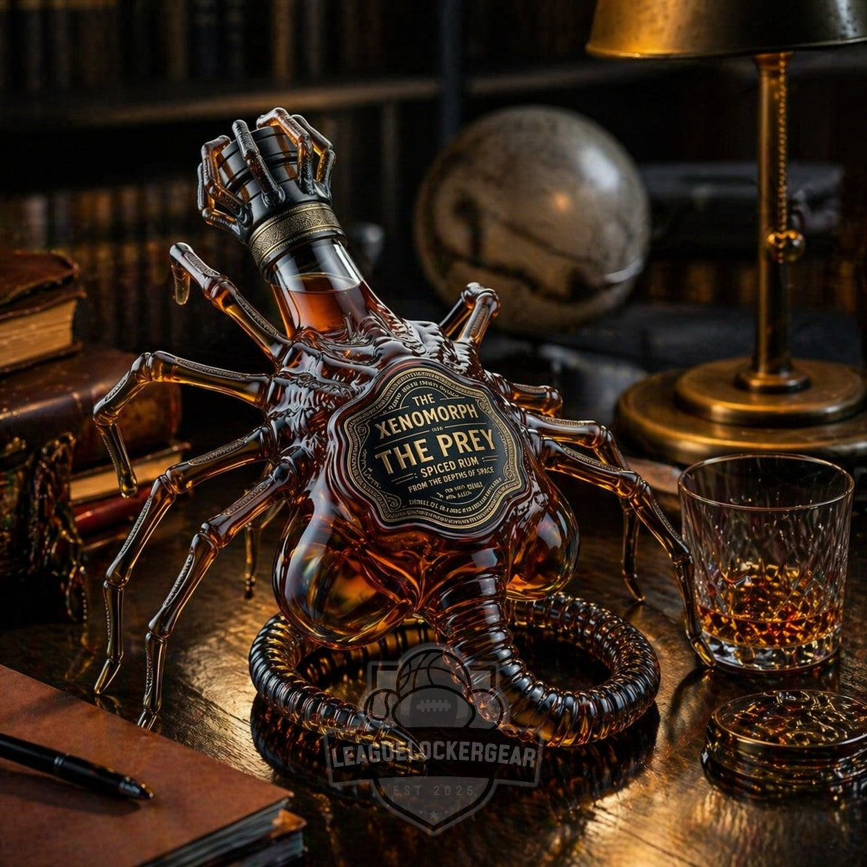 The Xenomorph The Prey Sculptural Design Spiced Rum Bottle