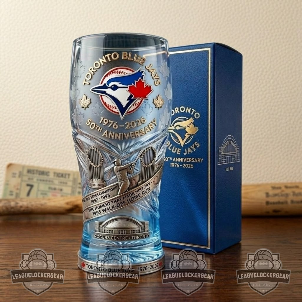 Toronto Blue Jays 50th Anniversary Rogers Centre Pilsner Glass