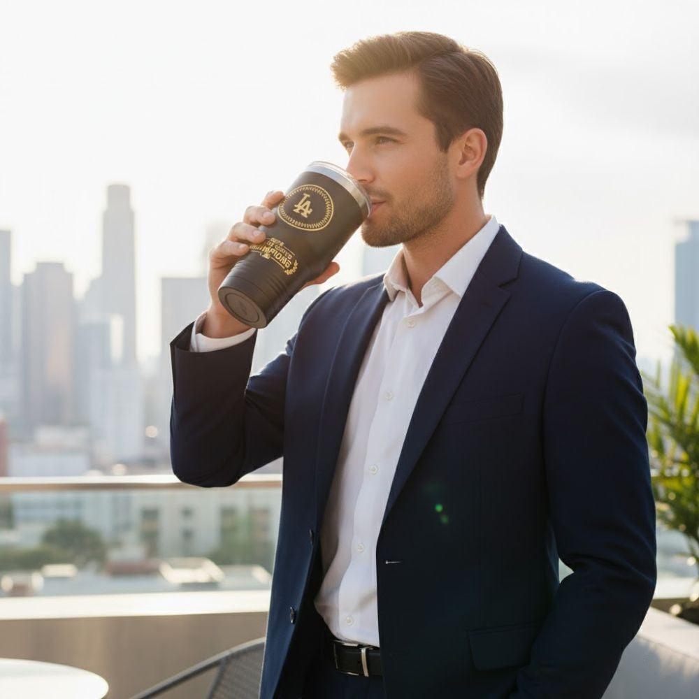 Los Angeles Dodgers 2025 World Series Champions Tumbler – Limited Edition Black & Gold Cup