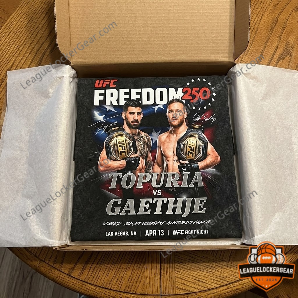 UFC Freedom 250 Topuria vs Gaethje Matchup T-Shirt