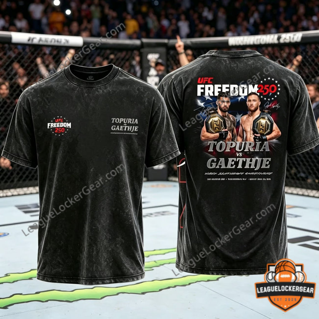 UFC Freedom 250 Topuria vs Gaethje Matchup T-Shirt